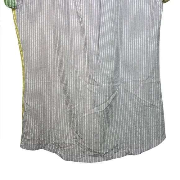 NEW Umgee Color Block Button Up Mini Shirt Dress Size XL Stripped Multicolor - Picture 8 of 12